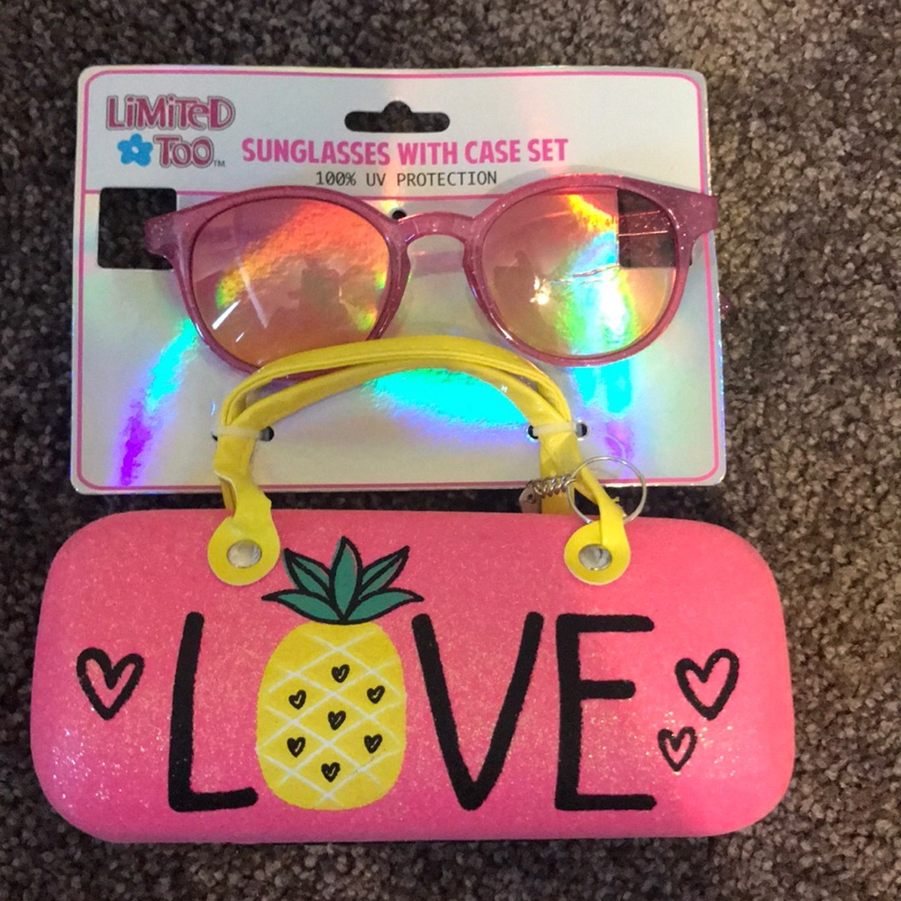SOLD Girls Pink Limited Too Sunglasses with case